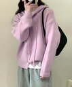【SALE/43%OFF】Amulet 【Amulet】シンプルニットパーカー アミュレット トップス パーカー・フーディー ホワイト グリーン パープル ブル...