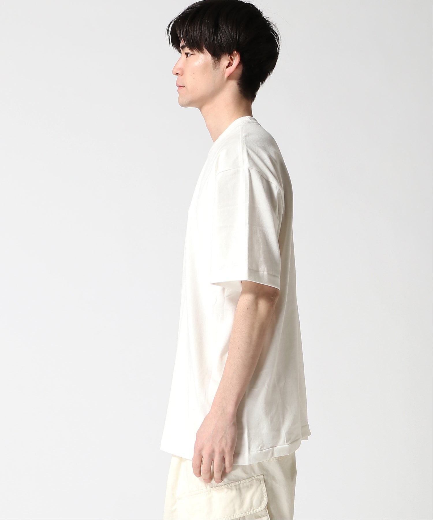 Hanes/(M)SHIRO クルーネック Tシャツ キングサイズ ジーンズメイト トップス カットソー・Tシャツ ホワイト