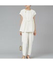 【SALE/40%OFF】qualite 【2点セット】ペプラムジレセットアップ カリテ トップス シャツ・ブラウス ホワイト ネイビー【送料無料】