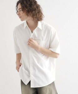 【SALE/50%OFF】tk.TAKEO KIKUCHI エンボスプリントシャツ ティーケータケオキクチ トップス シャツ・ブラウス ホワイト ブラック ブラウン