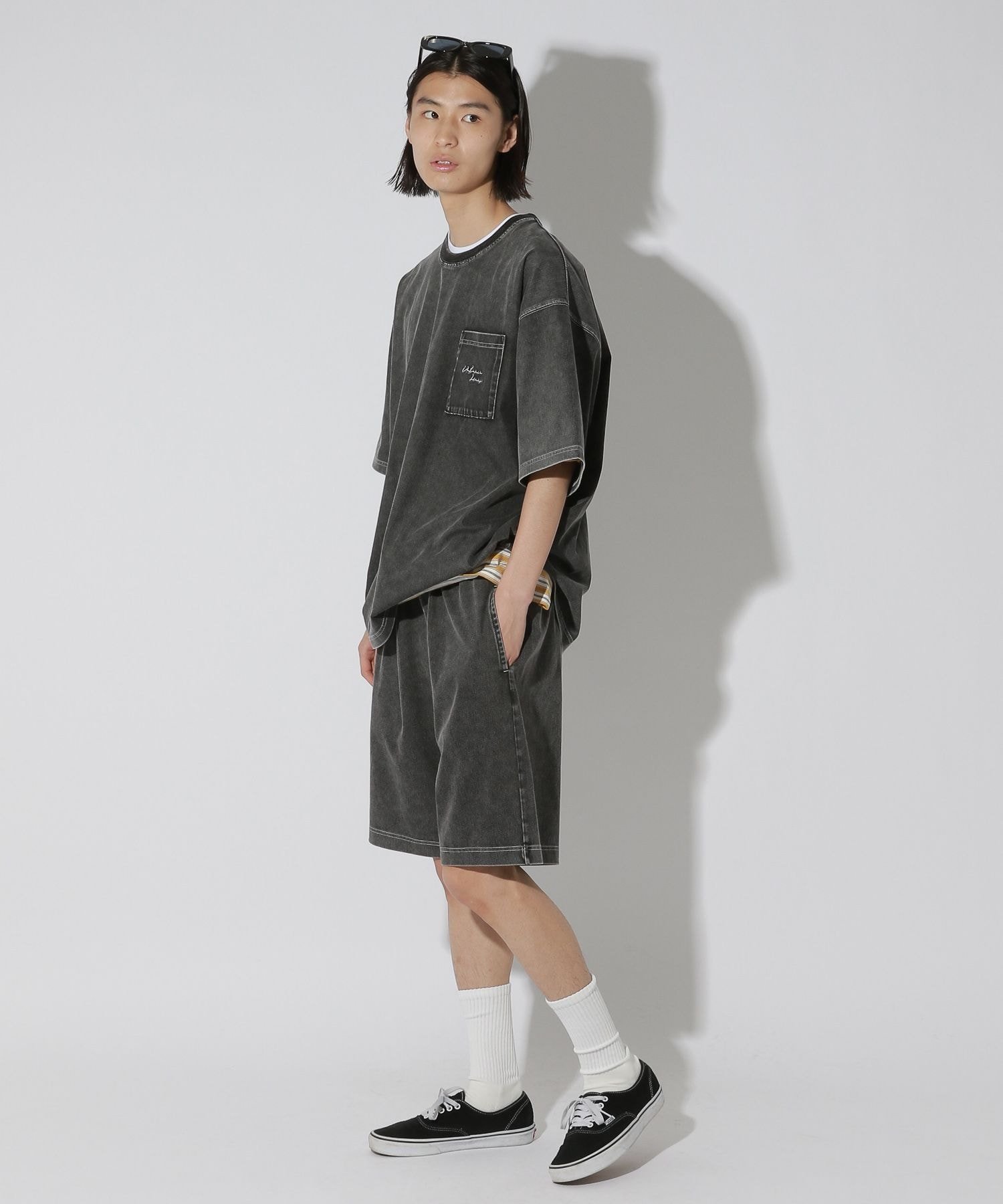 LAKOLE 【接触冷感】シックフェードショーツ ラコレ パンツ その他のパンツ ブラック ブルー