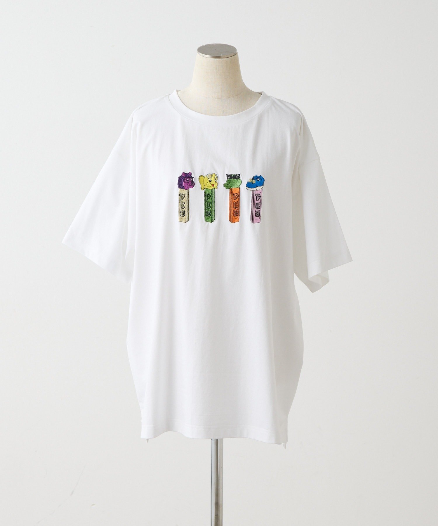 【PEZ(ペッツ)×ear】Tシャツ《UVカット/吸水速乾/接触冷感あり》 イア パピヨネ トップス カットソー・Tシャツ ブラック ホワイト
