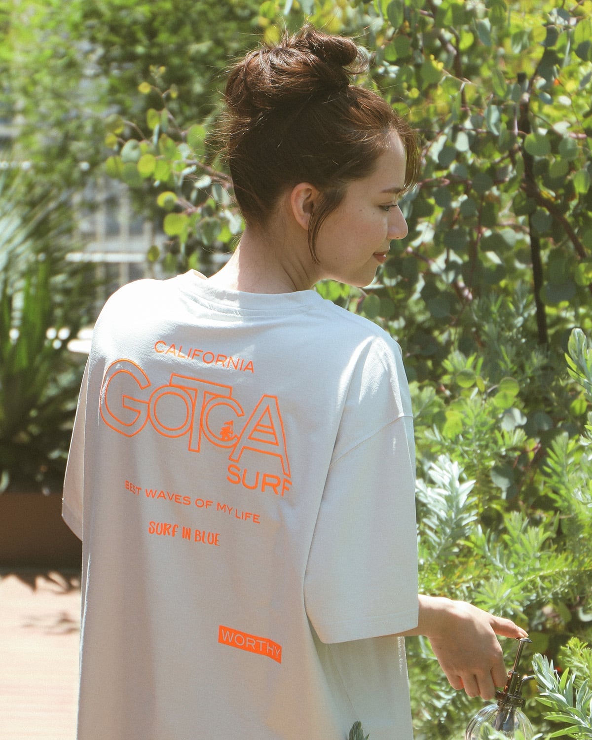 【GOTCHA ガッチャ】 コアライン ハイブリッド 多機能 蛍光 ライン 刺繍 T ガッチャ トップス カットソー・Tシャツ ブラック ベージュ