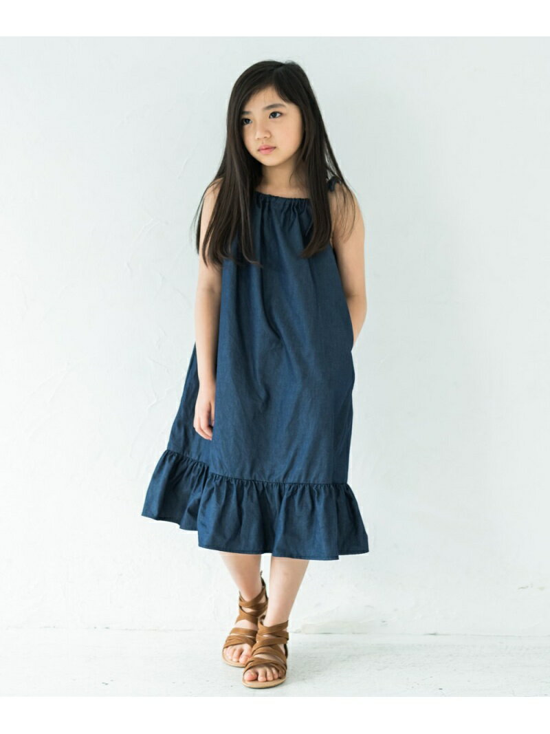 riziere riziere/(K)デニムキャミワンピース リジェール ワンピース・ドレス その他のワンピース・ドレス ネイビーのサムネイル