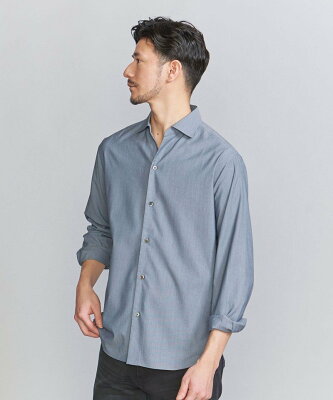 BEAUTY & YOUTH UNITED ARROWS 【WEB限定 WARDROBE SMART】TR オックスフォード ワイドカラーシャツ ビューティ&ユース ユナイテッドアローズ トップス シャツ・ブラウス ブルー ブラック グレー ネイビー【送料無料】