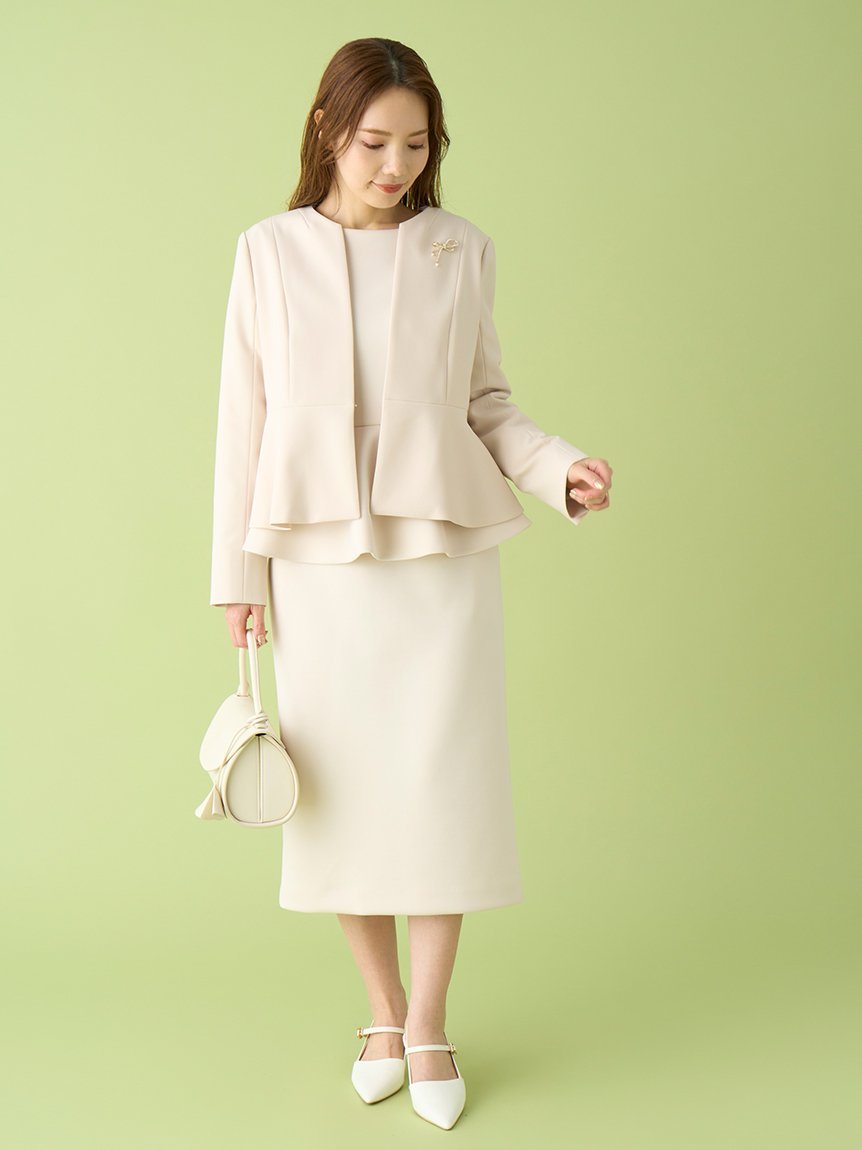 CELFORD ポンチペプラムタイトワンピース セルフォード ワンピース・ドレス その他のワンピース・ドレス ベージュ ブルー ネイビー【送料無料】のサムネイル