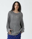 【SALE/30%OFF】B'2nd NOUNLESS(ナウンレス)SHINY FOIL GRUNGE KNIT ビーセカンド トップス ニット シルバー【送料無料】(4)