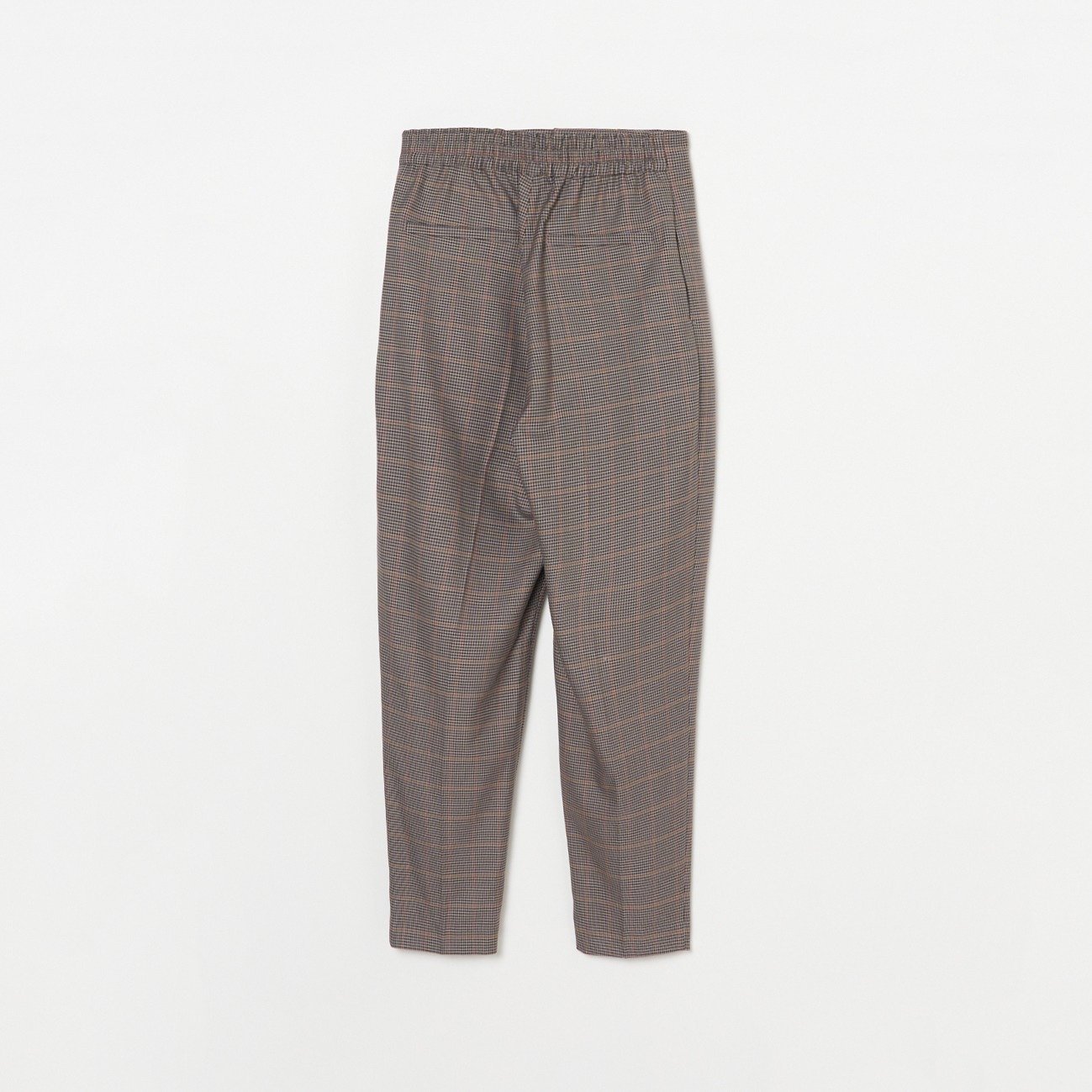 HELIOPOLE CHECK BELTLESS TAPERED PANTS エリオポール パンツ その他のパンツ グレー