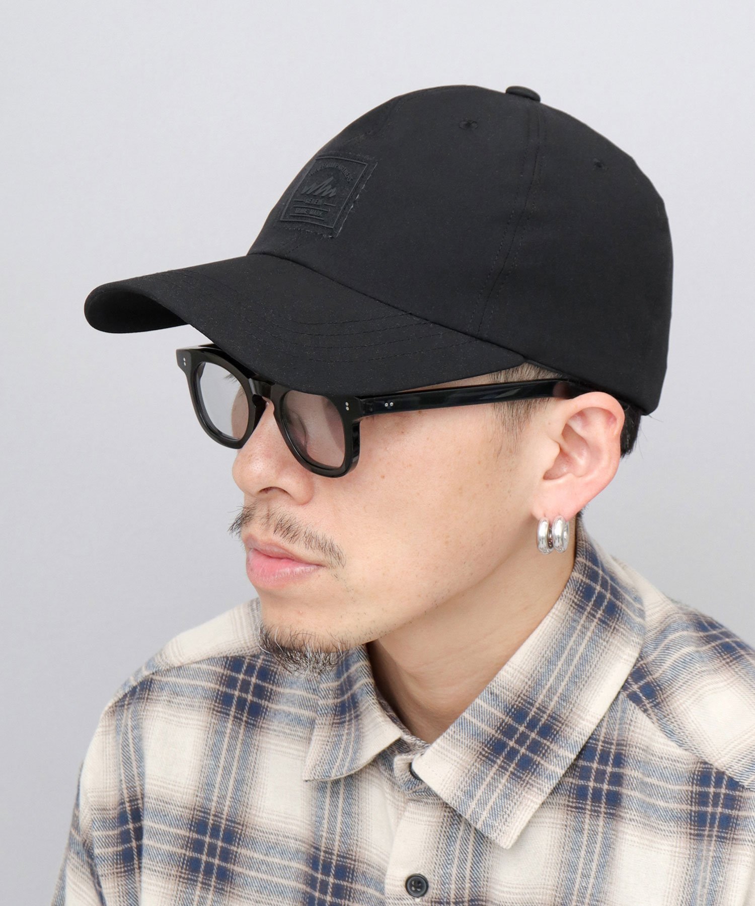 CELEB キャップ メンズ レディース 撥水 ロングビル ローキャップ エー.エム.エス. 帽子 キャップ ブラック