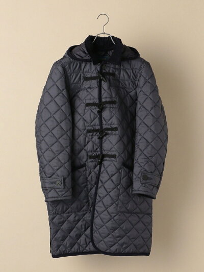 Polyester Quilted Duffle Coat 114-65-0122: Navy Polyester Quilted Duffle Coat 114-65-0122: Navy