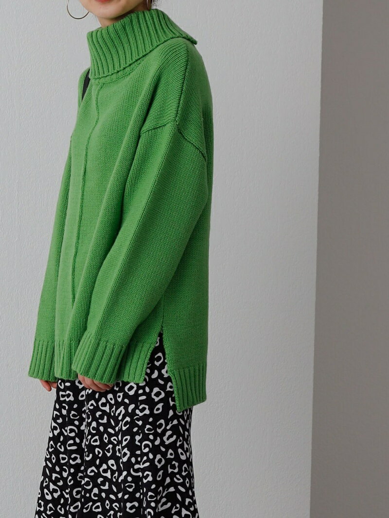 【SALE／70%OFF】COLONY 2139 【洗えるニット】ウール混ロービングニット(リンキングタートルネック) コロニー トゥーワンスリーナイン ニット 長袖ニット グリーン ホワイト ブルー ブラックのサムネイル