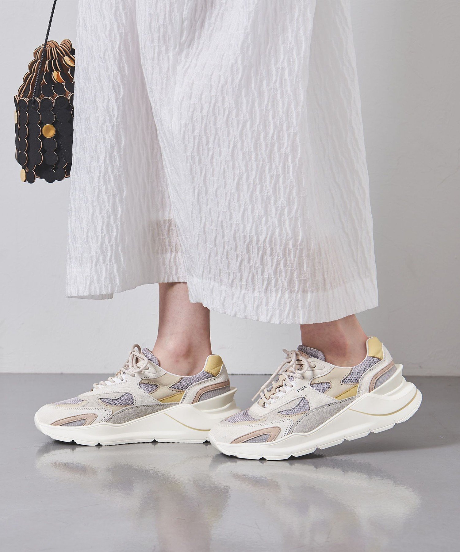 UNITED ARROWS 【別注】＜D.A.T.E＞FUGA MESH スニーカー ユナイテッドアローズ シューズ・靴 スニーカー イエロー【送料無料】のサムネイル