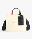 TOMMY HILFIGER (W)TOMMY HILFIGER(トミーヒルフィガー)ミディアムショッパートートバッグ トミーヒルフィガー バッグ トートバッグ ホワイト【送料無料】