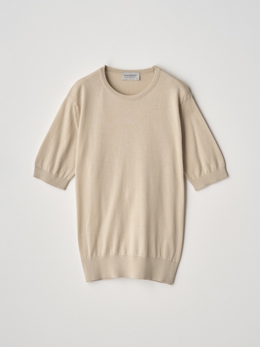 ジョンスメドレー トップス レディース JOHN SMEDLEY Round neck Short sleeved Sweater ｜ NELL ｜ 30G MODERN FIT ジョンスメドレー トップス ニット【送料無料】