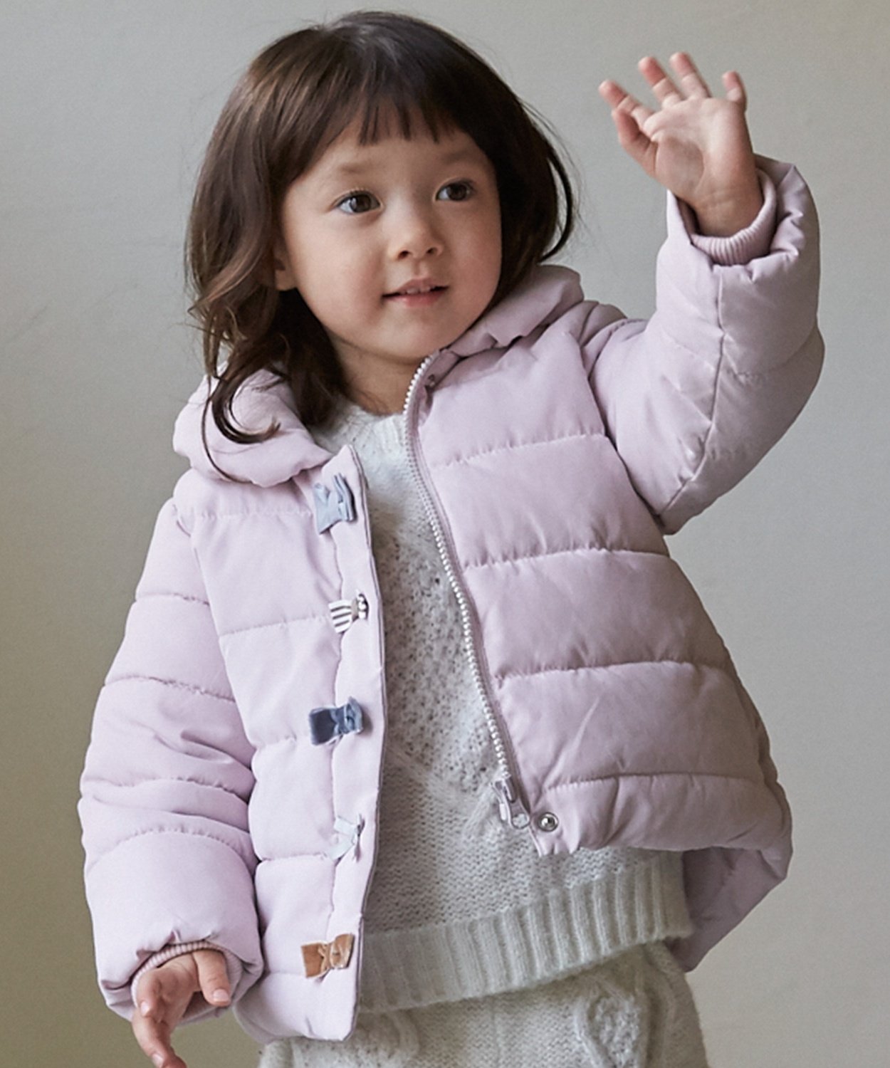 petit main 中綿リボンジャケット ナルミヤオンライン ジャケット・アウター ブルゾン・ジャンパー ピ..