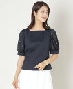 TO BE CHIC ドットパールスリーブ カットソー トゥー ビー シック トップス カットソー・Tシャツ ネイビー ピンク ブラック ホワイト【送料無料】