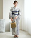 【SALE/49%OFF】utatane お仕立て上がり 浴衣3点セット 白地に黒とグレーの縦縞矢羽根 ウタタネ 着物・浴衣・和装小物 浴衣 グレー【送料無料】