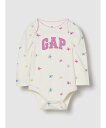 GAP (K)オーガニックコットン GAPロゴ ボディスーツ (ベビー) ギャップ マタニティウェア・ベビー用品 ロンパース・カバーオール ホワイト ピンク