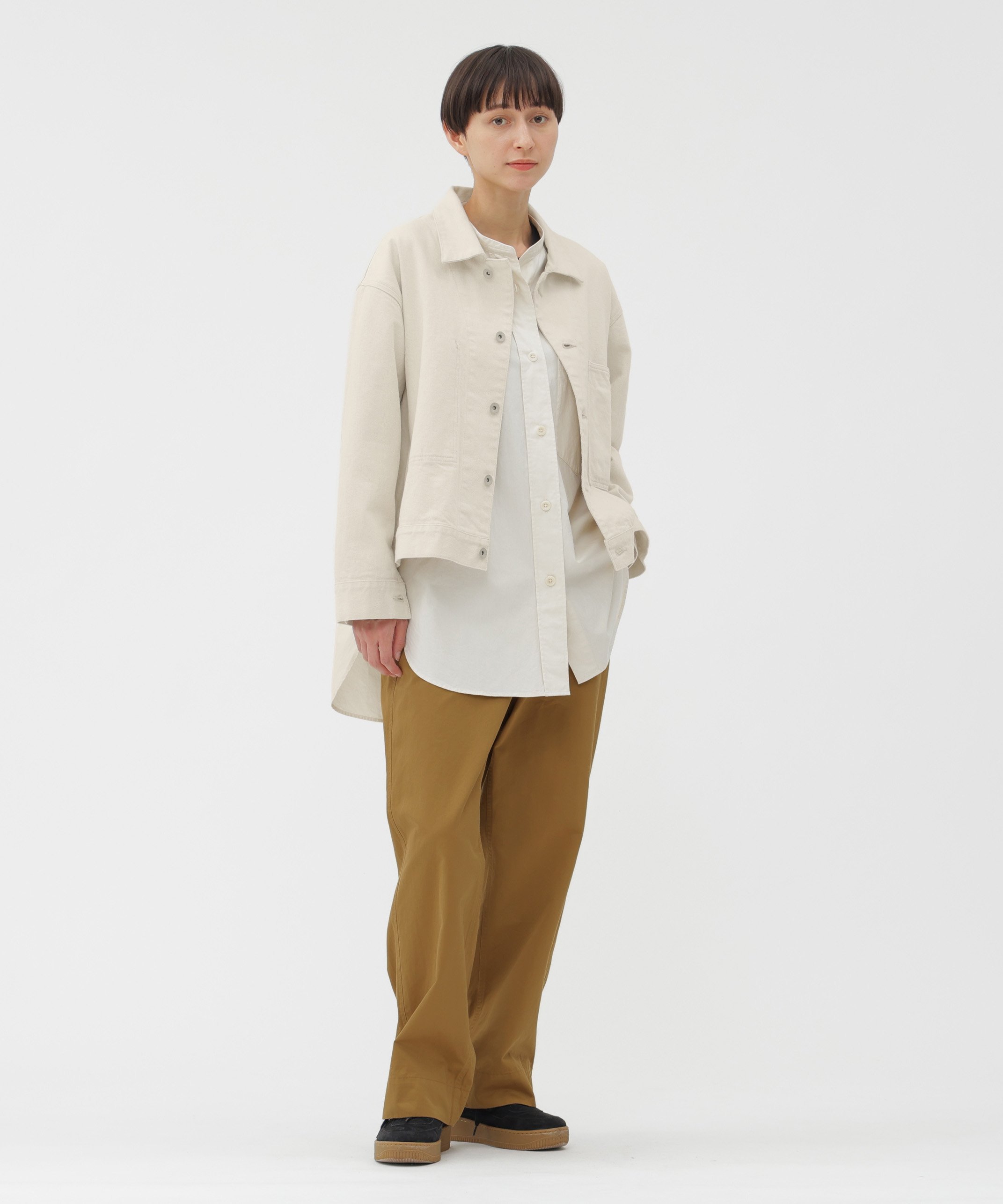 MHL. CANTON NATURAL DENIM BLOUSON マーガレット・ハウエル ジャケット・アウター ブルゾン・ジャンパー ホワイト