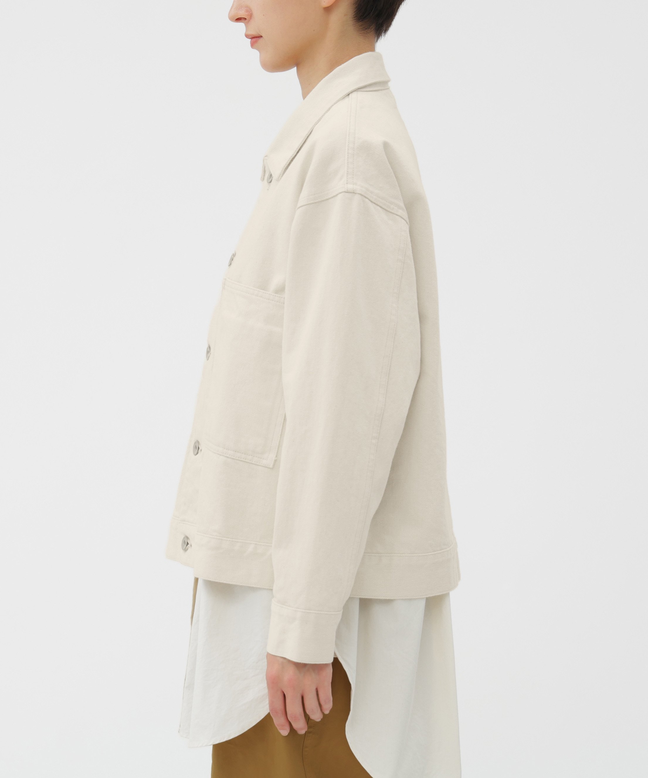 MHL. CANTON NATURAL DENIM BLOUSON マーガレット・ハウエル ジャケット・アウター ブルゾン・ジャンパー ホワイト