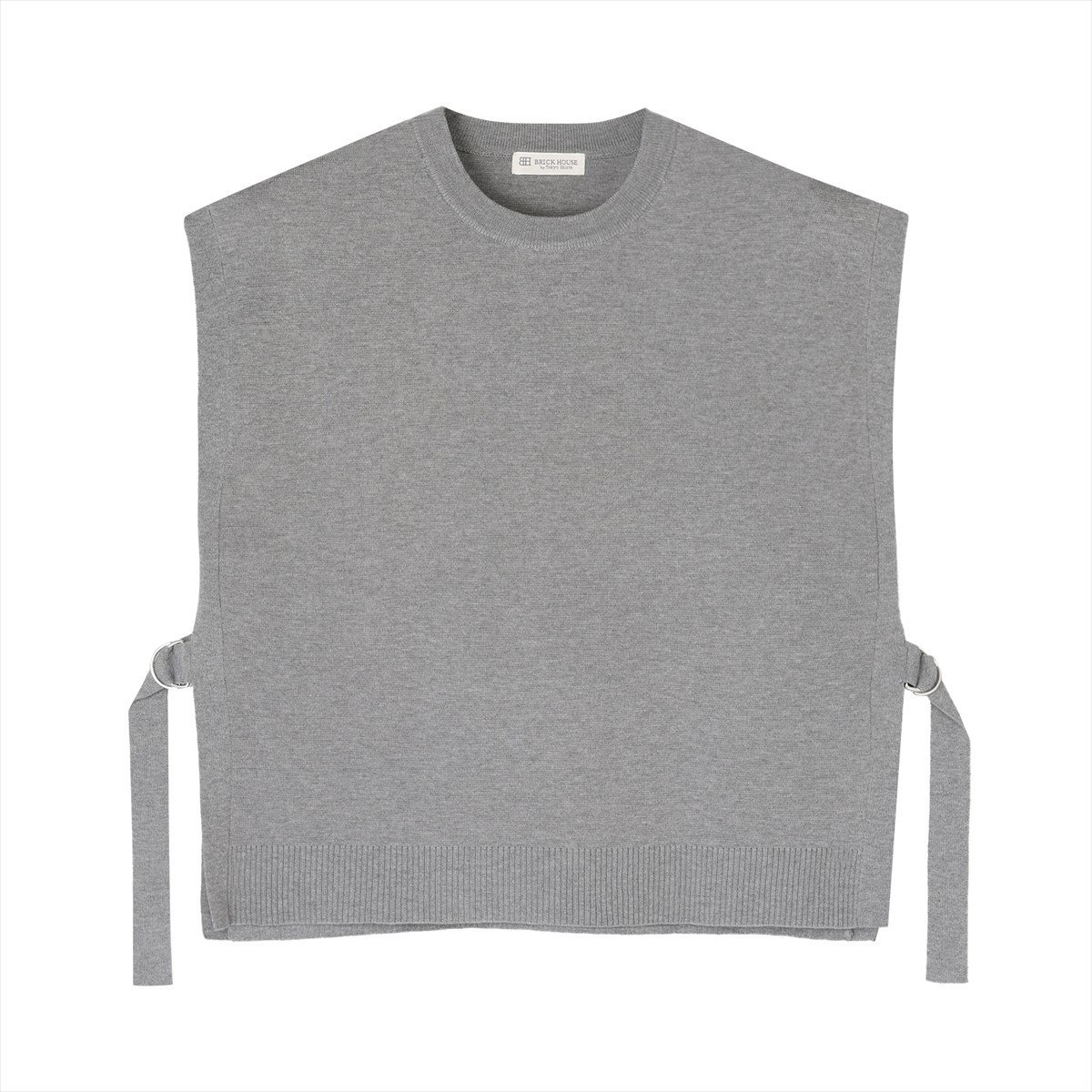【SALE／37%OFF】BRICK HOUSE by Tokyo Shirts ニット ミラノリブ Dカンベルト付 ベスト レディース BL05K103DE50R00-30 トーキョーシャツ トップス ベスト・ジレ グレー