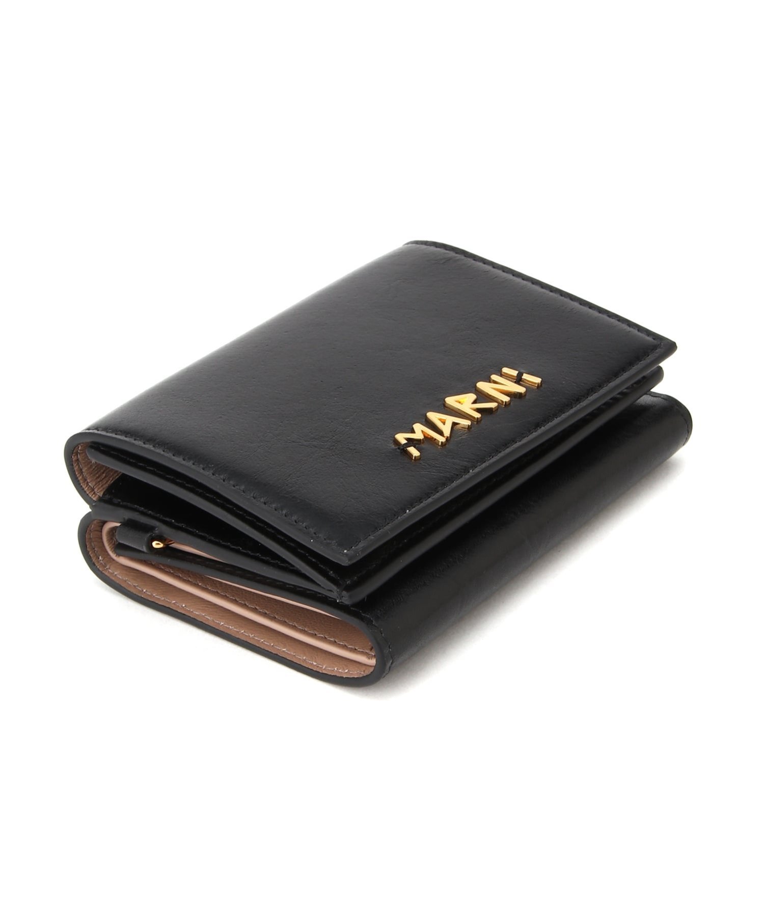 MARNI メタルメンディング トリフォールドウォレット マルニ 財布・ポーチ・ケース 財布 ブラック【送料無料】