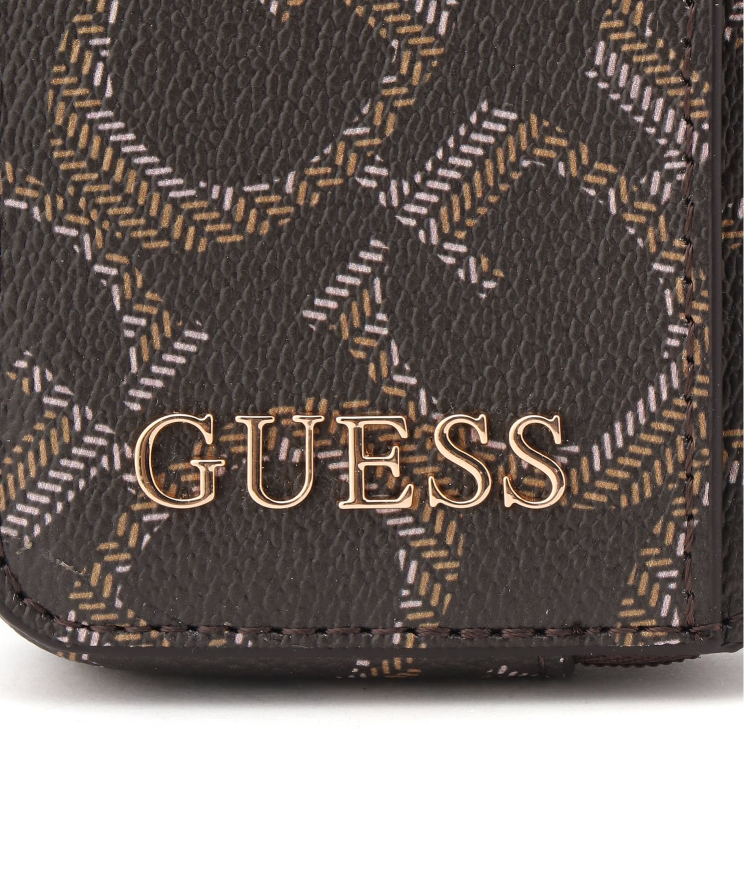 GUESS/(W)ELLIOT Small Zip Wristlet 財布 カードケース ゲス 財布・ポーチ・ケース ポーチ ブラウン