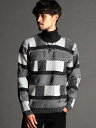 【SALE/30%OFF】NICOLE CLUB FOR MEN 【23年モデル】編地切り替 タートルネックニット ニコル トップス ニット レッド ブラック ...
