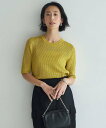 【SALE/40%OFF】ICB 【WEB限定カラーあり・洗える】 ペーパーブレンドシャインニット 5分袖プルオーバー アイシービー トップス ニット グレー ホワイト イエロー【送料無料】(4)