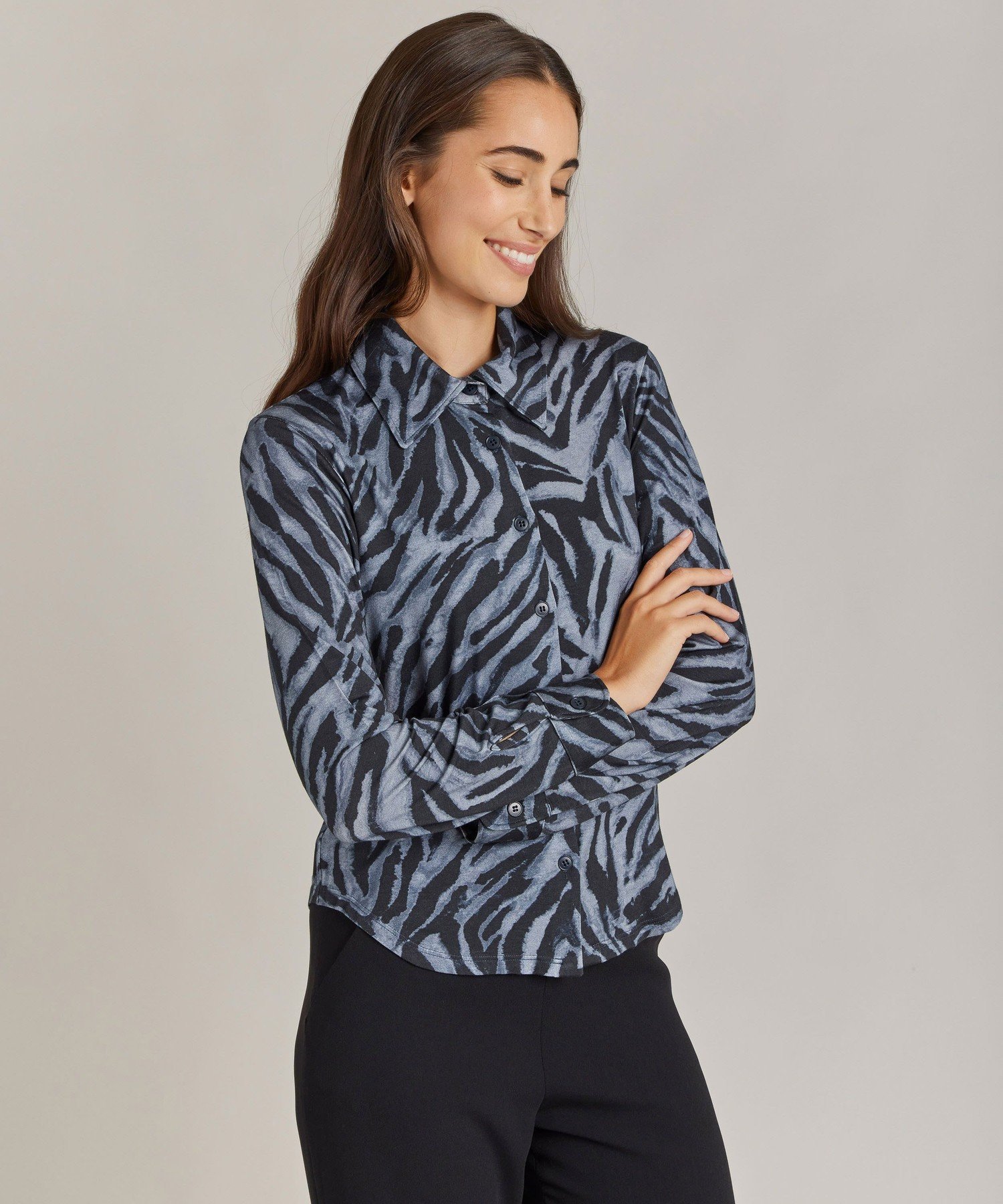 JJA9 CHEMISE ブラウス アニエスベー トップス シャツ・ブラウス グレー