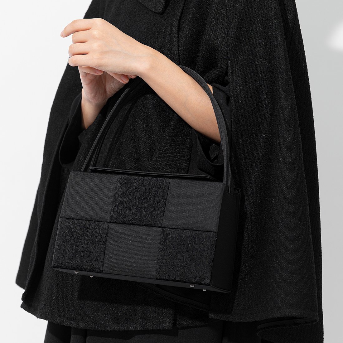 IWASA クラフト6 イワサ バッグ ハンドバッグ ブラック【送料無料】