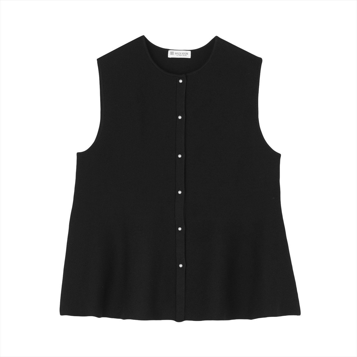 【SALE／37%OFF】BRICK HOUSE by Tokyo Shirts ニット ミラノリブ ペプラム ベスト レディース BL05K102DE50R00-49 トーキョーシャツ トップス ベスト・ジレ ブラック