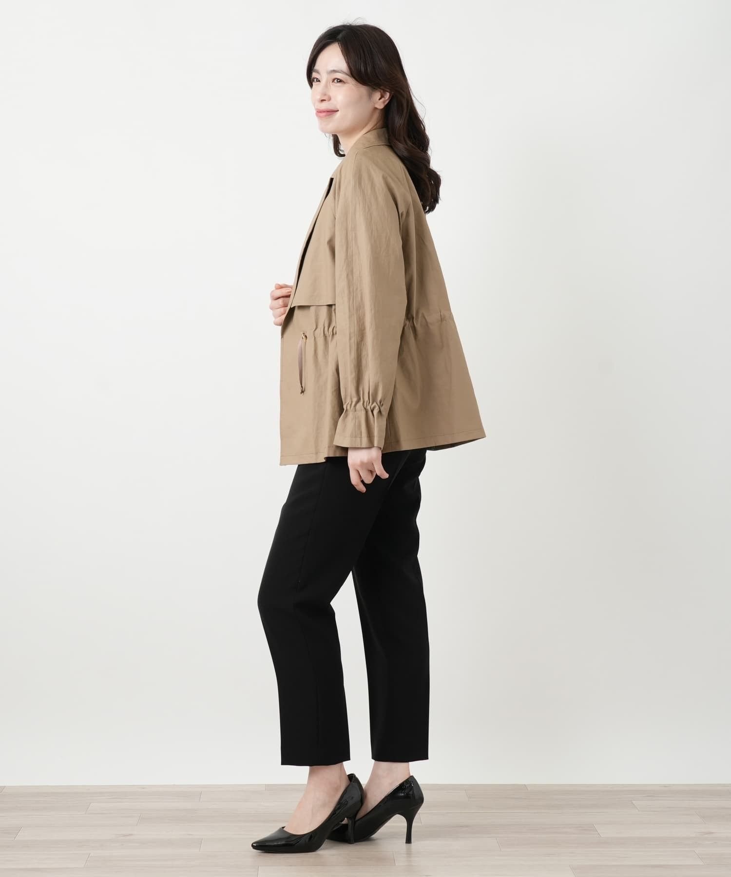 Leilian ドロストラペルジャケット【ROCHAS Premiere】 レリアン ジャケット・アウター テーラードジャケット・ブレザー ブラウン
