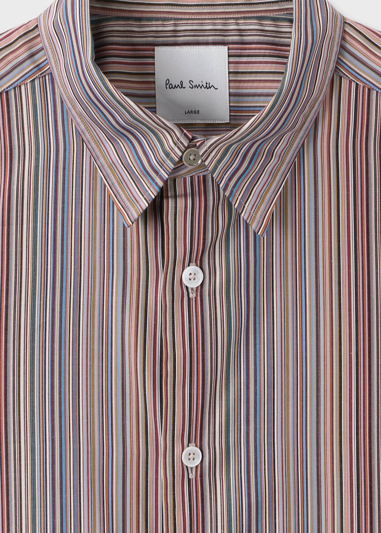 "Signature Stripe" 半袖シャツ ポール・スミス トップス シャツ・ブラウス ホワイト