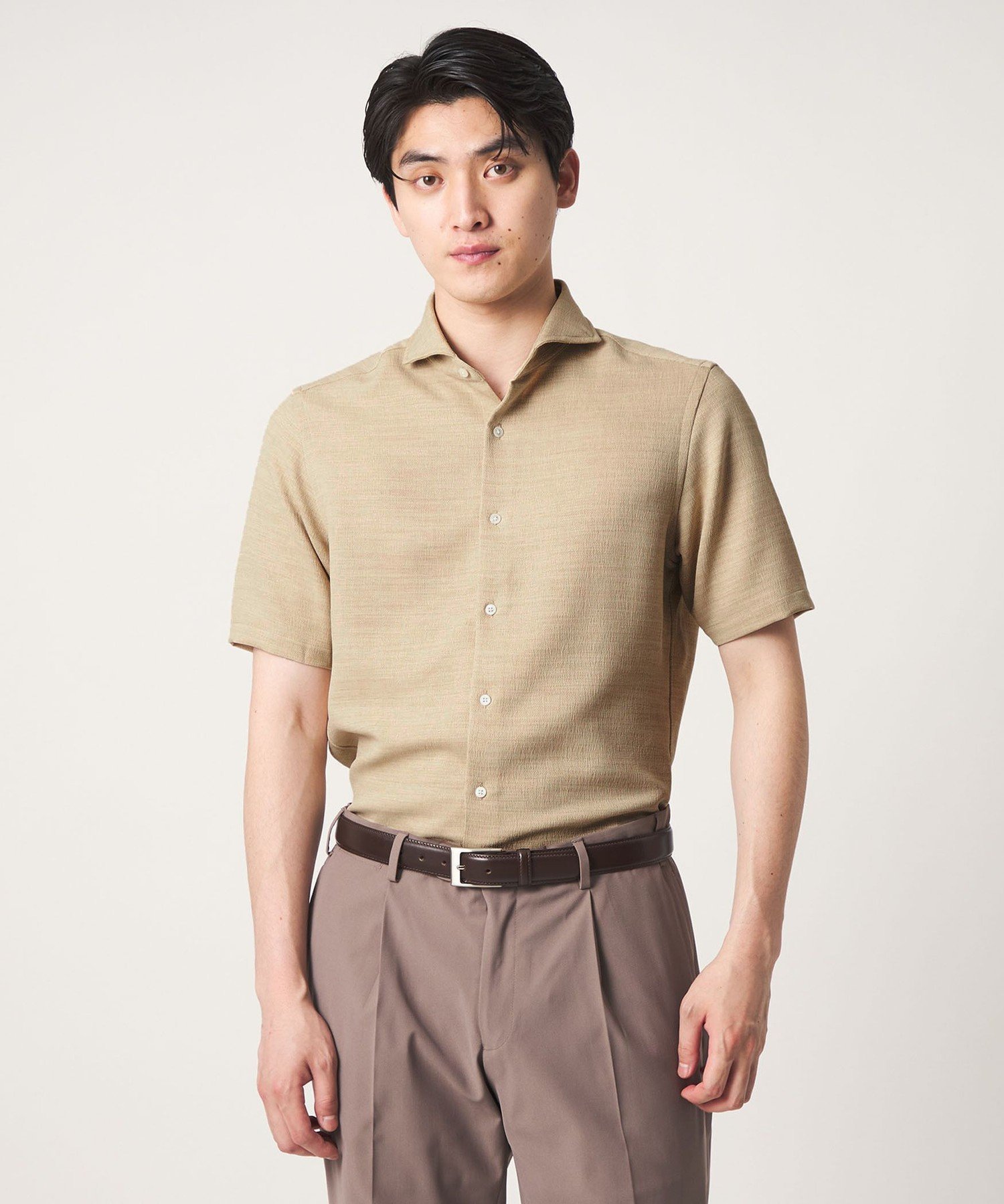 【SALE／30%OFF】a day in the life スラブオックス カッタウェイカラーシャツ-吸水速乾・通気性-＜A DAY IN THE LIFE＞ ユナイテッドアローズ アウトレット トップス シャツ・ブラウス ベージュ ホワイト ネイビー【送料無料】