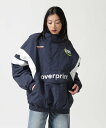 LHP overprint/オーバープリント/HALF ZIP STADIUM JACKET エルエイチピー ジャケット・アウター ブルゾン・ジャンパー ブラック ネイビー【送料無料】