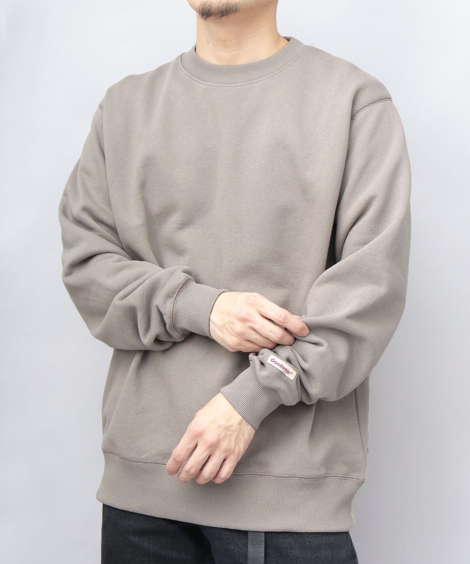 Goodwear Goodwear グッドウェア 長袖 クルーネック トレーナー USAコットン エー.エム.エス. トップス スウェット・トレーナー グレー ブラック【送料無料】