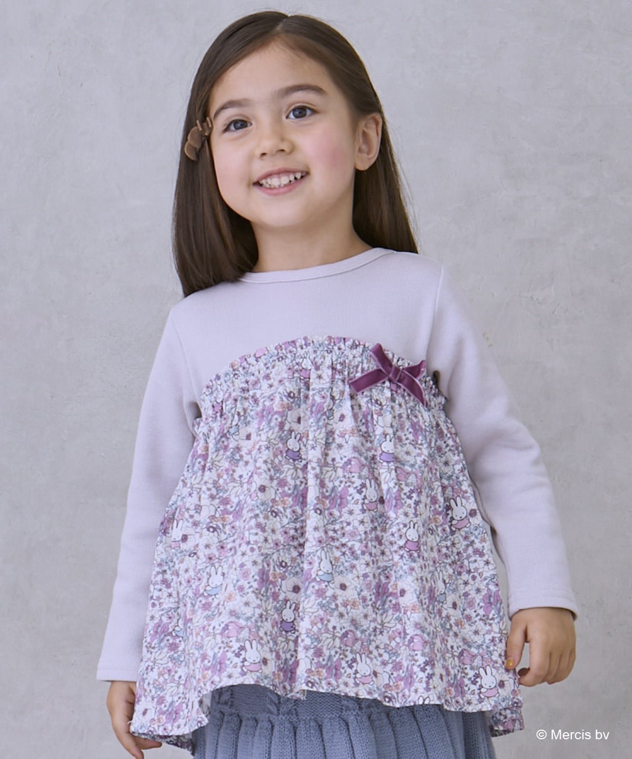 【SALE／10%OFF】petit main 【miffy】花柄ドッキングチュニック ナルミヤオンライ...