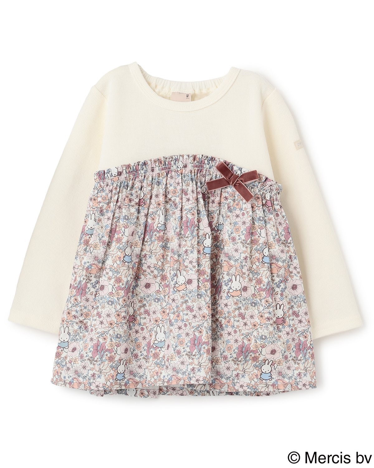 【SALE／10%OFF】petit main 【miffy】花柄ドッキングチュニック ナルミヤオンライ...