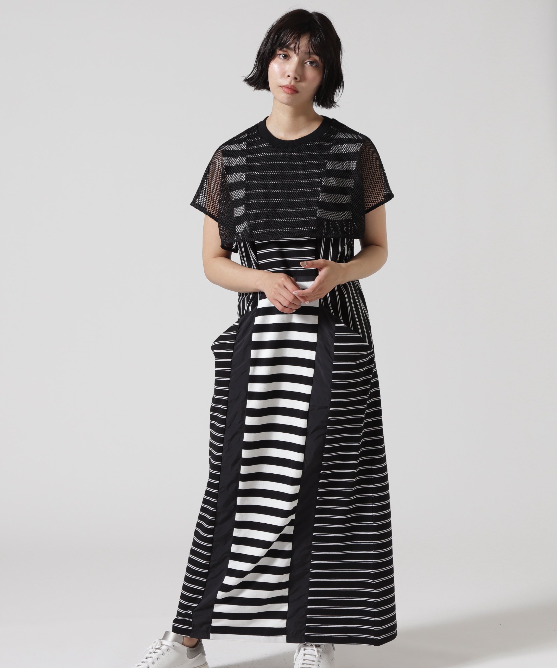 【SALE／30%OFF】ROYAL FLASH AULA AILA/アウラアイラ/BORDER COMBINATION ONE PIECE ロイヤルフラッシュ ワンピース・ドレス ワンピース ブラック ホワイト【送料無料】