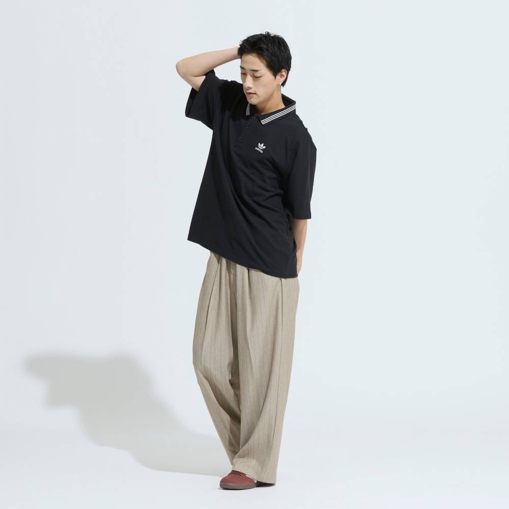【SALE／20%OFF】adidas 【公式】アディダス adidas アディダス アディカラー ルーズフィット ポロシャツ アディダス トップス カットソー・Tシャツ ブラック【送料無料】