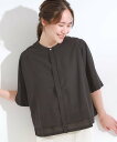 【SALE/20%OFF】SHOO・LA・RUE 【洗濯後しわになりにくい/UV/吸水速乾】大人きれいな バンドカラーシャツ シューラルー トップス シャツ・ブラウス イエロー ブルー ブラック
