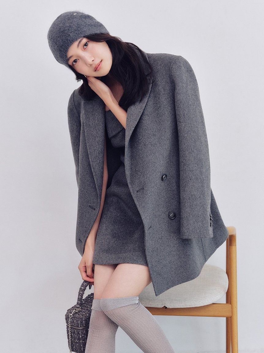 SNIDEL テーラーリバージャケット スナイデル ジャケット・アウター その他のジャケット・アウター グレー ピンク【送料無料】のサムネイル