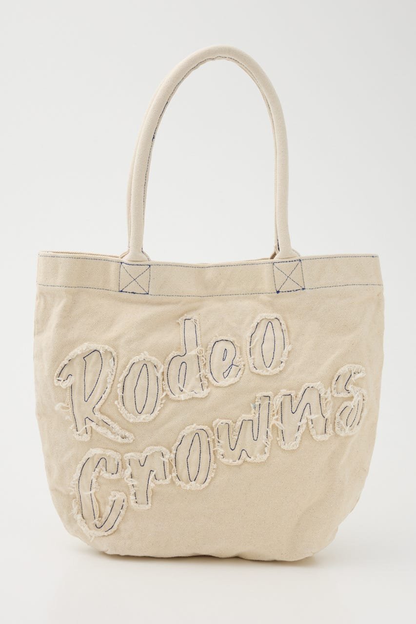 RODEO CROWNS WIDE BOWL ラウンドビッグロゴトート ロデオクラウンズワイドボウル バッグ その他のバッグ ホワイト ブラック