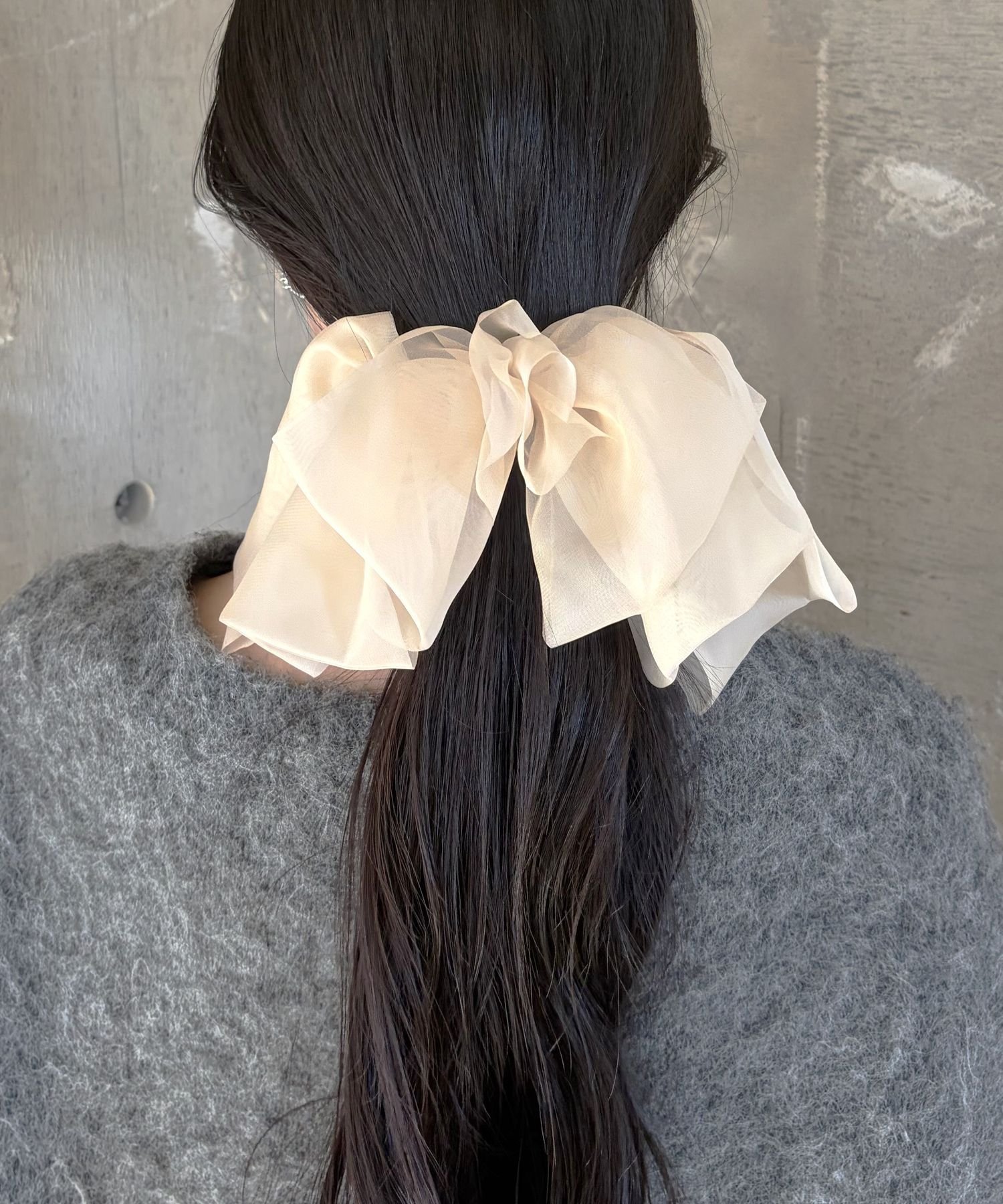 【SALE／20%OFF】LOWRYS FARM オーガンジーバレッタ ローリーズファーム ヘアアクセサリー バレッタ・ヘアクリップ・ヘアピン ブラック