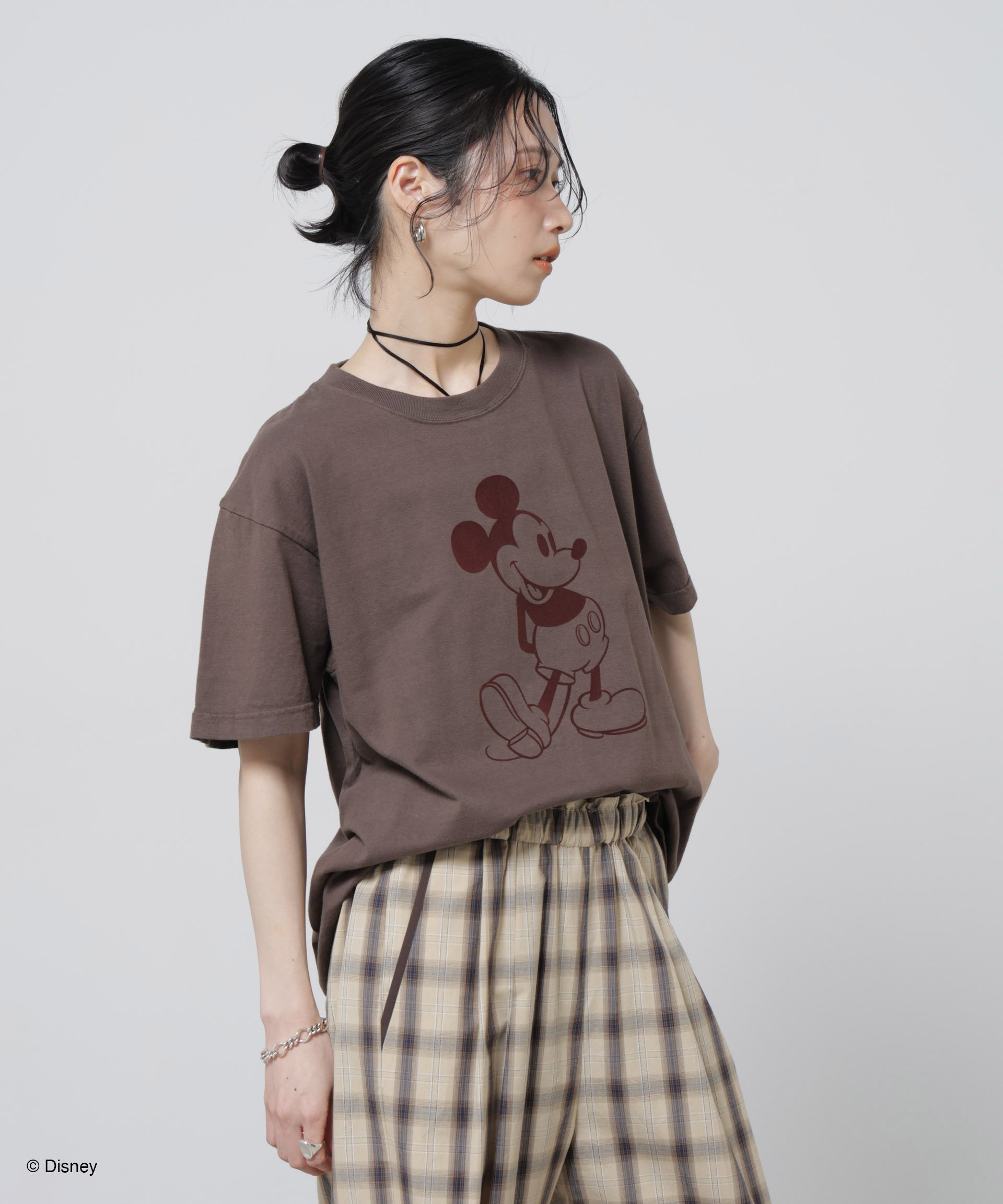 NANO universe GOOD ROCK SPEED/ MickeyMouse / Tshirts Brown ナノユニバース トップス カットソー・Tシャツ ブラウン【送料無料】