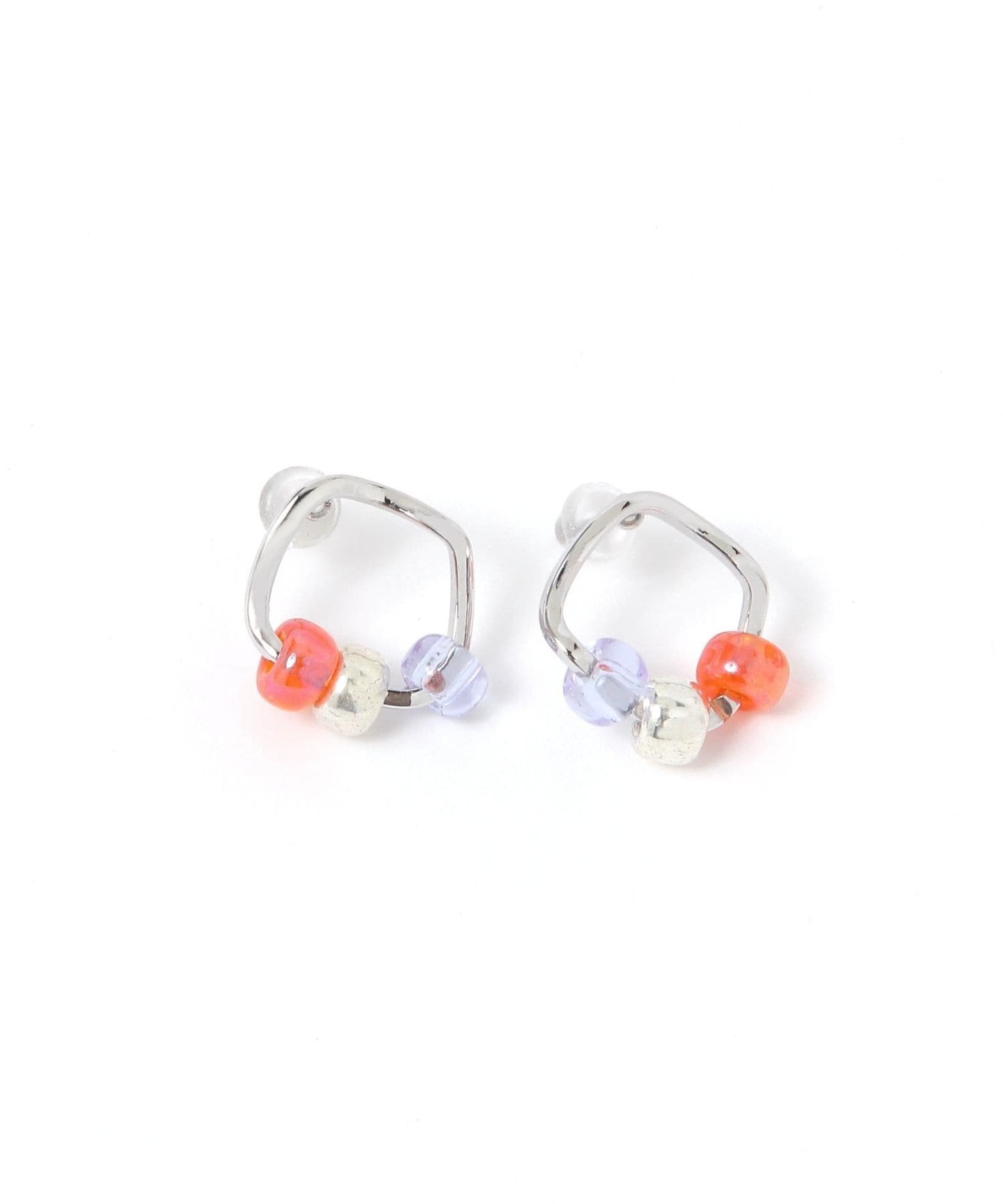 niko and ... 3ビーズピアス ニコアンド アクセサリー・腕時計 ピアス グリーン レッド イエロー