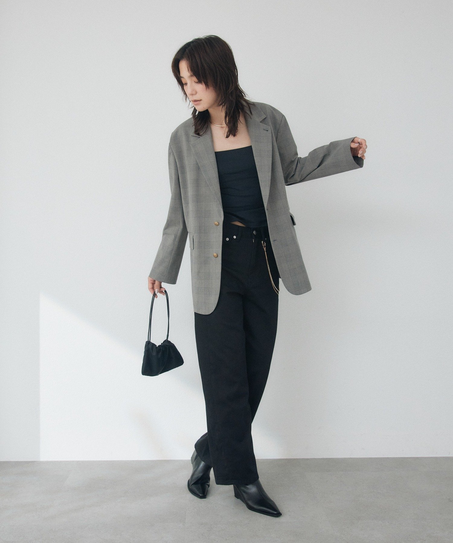 RIVE DROITE 【A・MONN】【2サイズ展開】フロントナローslimデニム リヴドロワ パンツ ジーンズ・デニムパンツ ブラック
