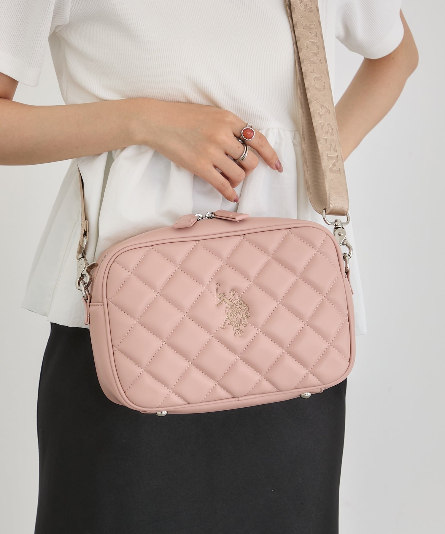 楽天市場】polo ポロ ショルダーバッグ（カラーピンク）（レディース 