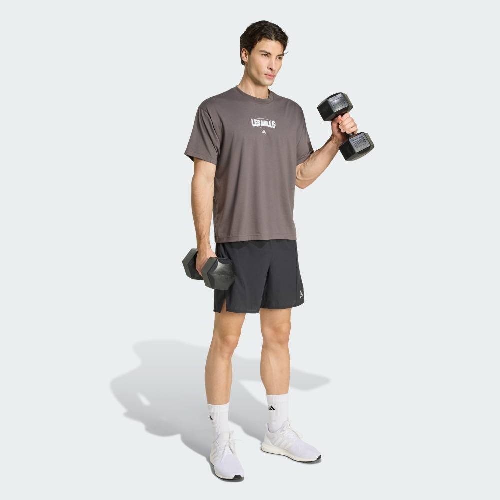 【公式】アディダス adidas 返品可 Les Mills HIIT グラフィック Tシャツ アディダス トップス カットソー・Tシャツ ブラウン